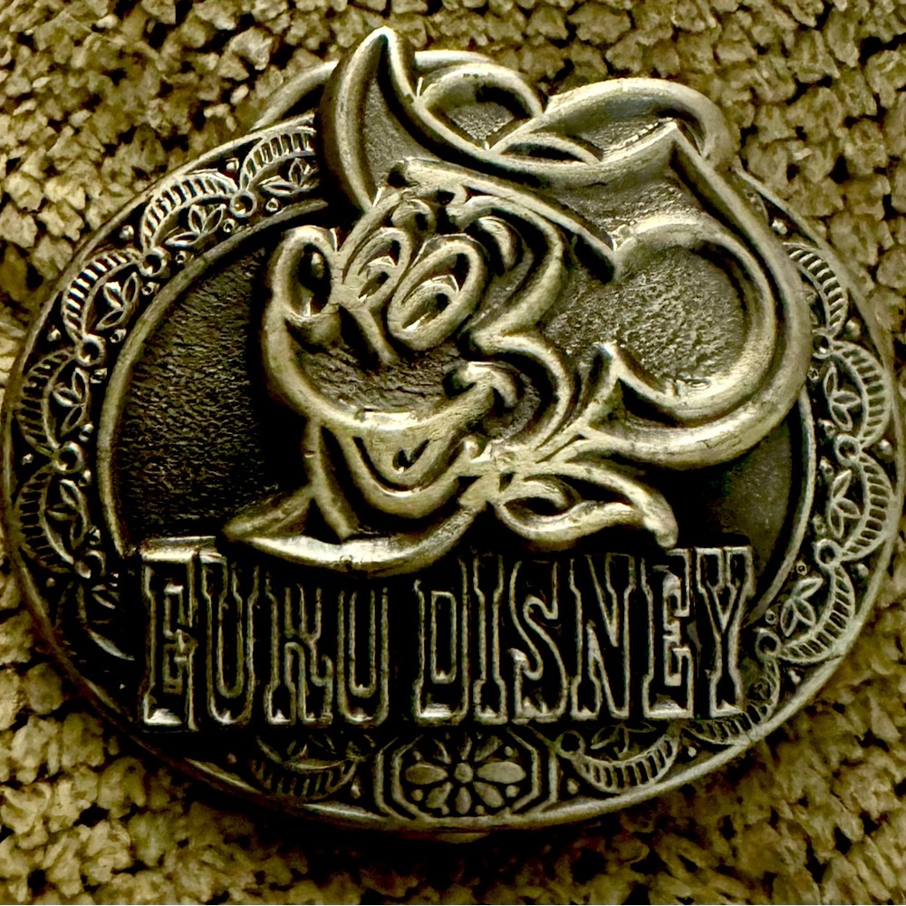 Vintage Euro Disney Childs Belt Buckle 1990 3088 Mickey Mouse rare collectible